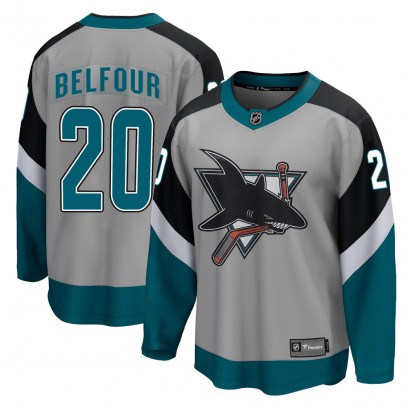 Youth Breakaway San Jose Sharks Ed Belfour Fanatics Branded 2020/21 Special Edition Jersey - Gray