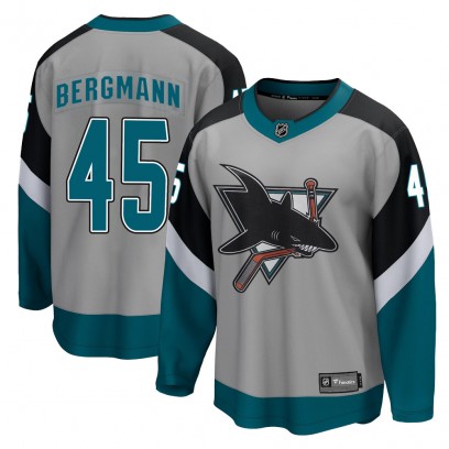 Youth Breakaway San Jose Sharks Lean Bergmann Fanatics Branded 2020/21 Special Edition Jersey - Gray