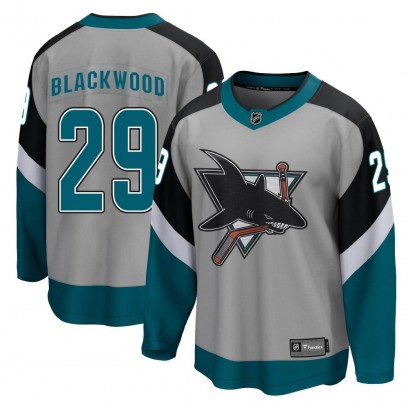 Youth Breakaway San Jose Sharks Mackenzie Blackwood Fanatics Branded Gray 2020/21 Special Edition Jersey - Black