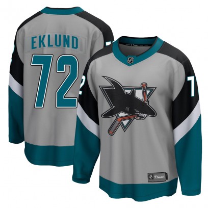 Youth Breakaway San Jose Sharks William Eklund Fanatics Branded 2020/21 Special Edition Jersey - Gray