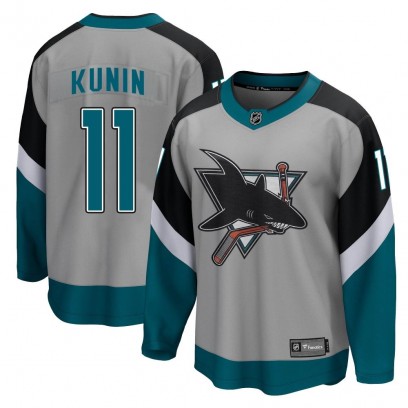 Youth Breakaway San Jose Sharks Luke Kunin Fanatics Branded 2020/21 Special Edition Jersey - Gray