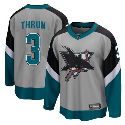Youth Breakaway San Jose Sharks Henry Thrun Fanatics Branded 2020/21 Special Edition Jersey - Gray