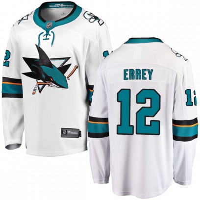 Men's Breakaway San Jose Sharks Bob Errey Fanatics Branded Away Jersey - White