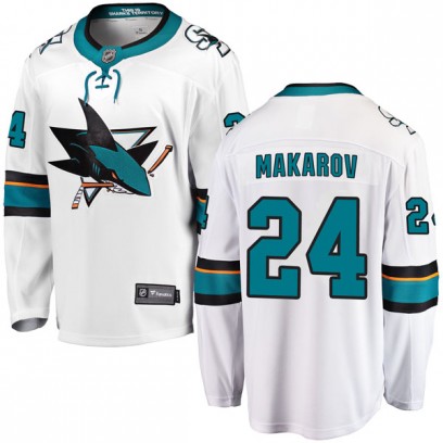 Men's Breakaway San Jose Sharks Sergei Makarov Fanatics Branded Away Jersey - White