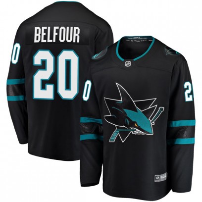 Youth Breakaway San Jose Sharks Ed Belfour Fanatics Branded Alternate Jersey - Black