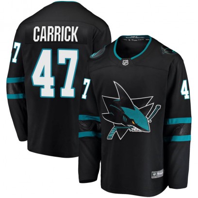 Youth Breakaway San Jose Sharks Trevor Carrick Fanatics Branded Alternate Jersey - Black