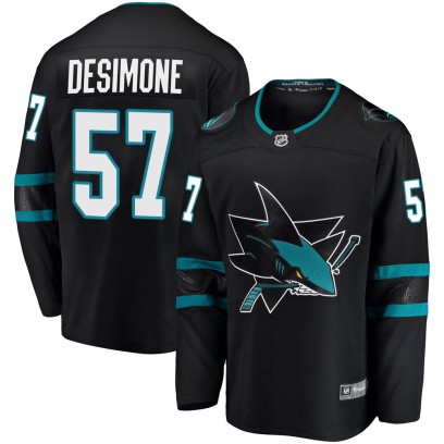 Youth Breakaway San Jose Sharks Nick DeSimone Fanatics Branded ized Alternate Jersey - Black