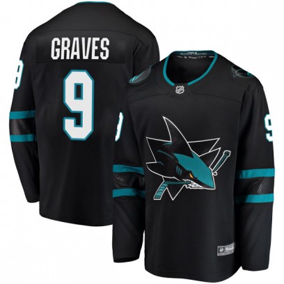 Youth Breakaway San Jose Sharks Adam Graves Fanatics Branded Alternate Jersey - Black