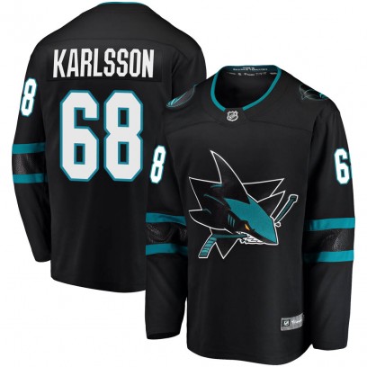 Youth Breakaway San Jose Sharks Melker Karlsson Fanatics Branded Alternate Jersey - Black