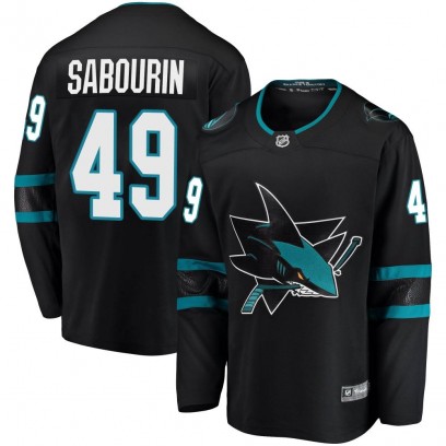 Youth Breakaway San Jose Sharks Scott Sabourin Fanatics Branded Alternate Jersey - Black