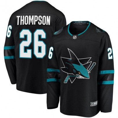 Youth Breakaway San Jose Sharks Jack Thompson Fanatics Branded Alternate Jersey - Black