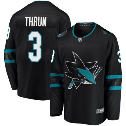 Youth Breakaway San Jose Sharks Henry Thrun Fanatics Branded Alternate Jersey - Black