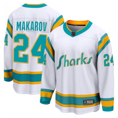 Men's Breakaway San Jose Sharks Sergei Makarov Fanatics Branded Special Edition 2.0 Jersey - White