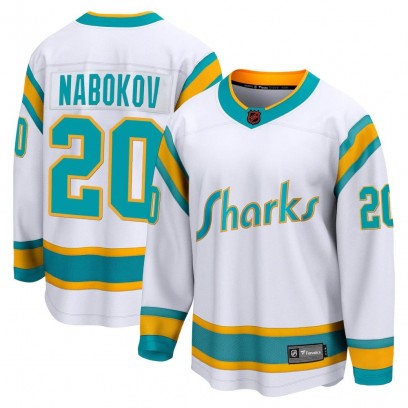 Men's Breakaway San Jose Sharks Evgeni Nabokov Fanatics Branded Special Edition 2.0 Jersey - White