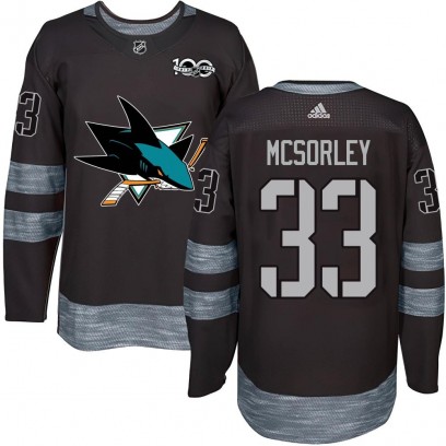 Men's Authentic San Jose Sharks Marty Mcsorley 1917-2017 100th Anniversary Jersey - Black