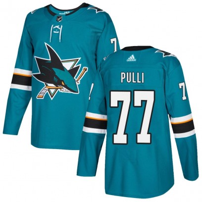 Youth Authentic San Jose Sharks Valtteri Pulli Adidas Home Jersey - Teal