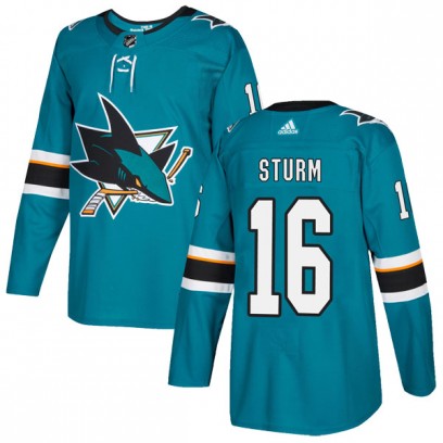 Youth Authentic San Jose Sharks Marco Sturm Adidas Home Jersey - Teal