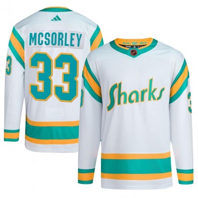 Youth Authentic San Jose Sharks Marty Mcsorley Adidas Reverse Retro 2.0 Jersey - White