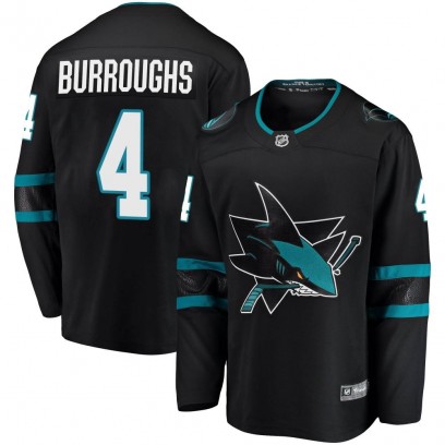 Men's Breakaway San Jose Sharks Kyle Burroughs Fanatics Branded Alternate Jersey - Black