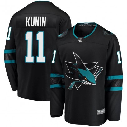 Men's Breakaway San Jose Sharks Luke Kunin Fanatics Branded Alternate Jersey - Black
