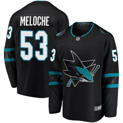 Men's Breakaway San Jose Sharks Nicolas Meloche Fanatics Branded Alternate Jersey - Black