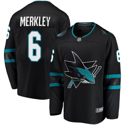 Men's Breakaway San Jose Sharks Ryan Merkley Fanatics Branded Alternate Jersey - Black