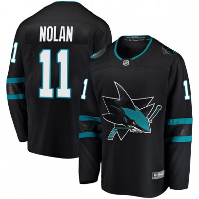 Men's Breakaway San Jose Sharks Owen Nolan Fanatics Branded Alternate Jersey - Black