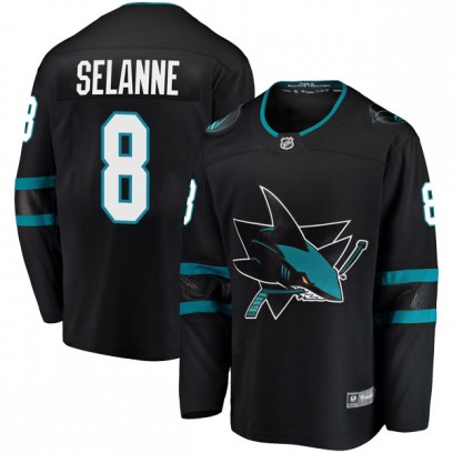 Men's Breakaway San Jose Sharks Teemu Selanne Fanatics Branded Alternate Jersey - Black