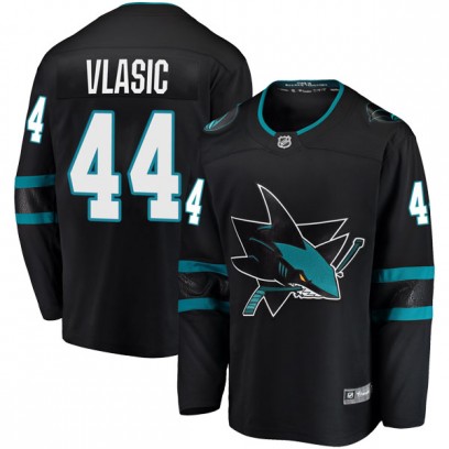 Men's Breakaway San Jose Sharks Marc-Edouard Vlasic Fanatics Branded Alternate Jersey - Black