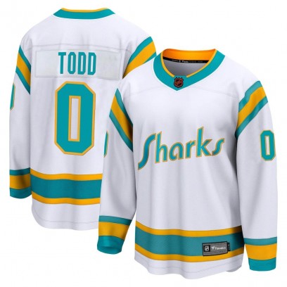 Youth Breakaway San Jose Sharks Nathan Todd Fanatics Branded Special Edition 2.0 Jersey - White