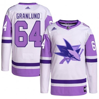 Youth Authentic San Jose Sharks Mikael Granlund Adidas Hockey Fights Cancer Primegreen Jersey - White/Purple
