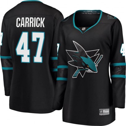 Women's Breakaway San Jose Sharks Trevor Carrick Fanatics Branded Alternate Jersey - Black