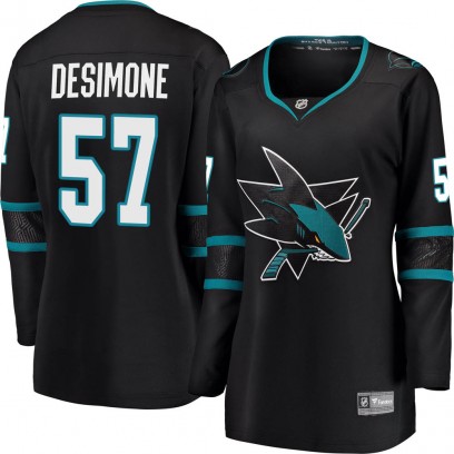 Women's Breakaway San Jose Sharks Nick DeSimone Fanatics Branded ized Alternate Jersey - Black