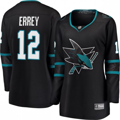 Women's Breakaway San Jose Sharks Bob Errey Fanatics Branded Alternate Jersey - Black