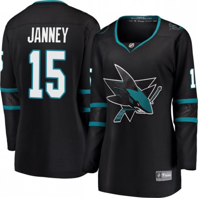 Women's Breakaway San Jose Sharks Craig Janney Fanatics Branded Alternate Jersey - Black