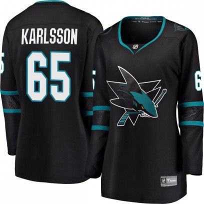 Women's Breakaway San Jose Sharks Erik Karlsson Fanatics Branded Alternate Jersey - Black