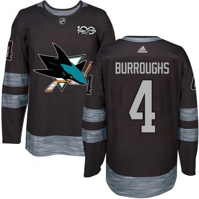Youth Authentic San Jose Sharks Kyle Burroughs 1917-2017 100th Anniversary Jersey - Black