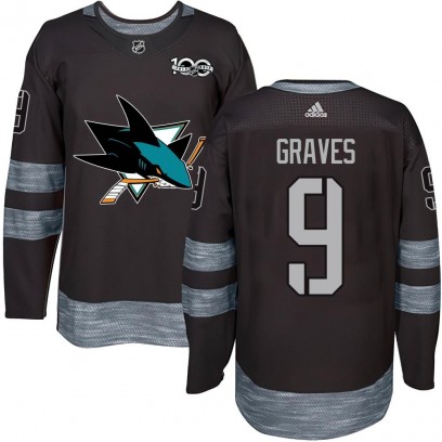 Youth Authentic San Jose Sharks Adam Graves 1917-2017 100th Anniversary Jersey - Black