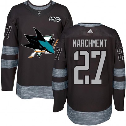 Youth Authentic San Jose Sharks Bryan Marchment 1917-2017 100th Anniversary Jersey - Black