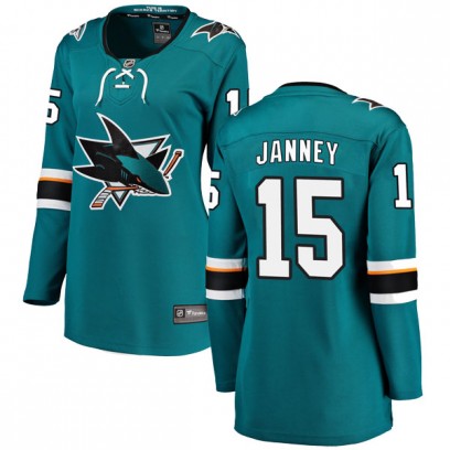 Women's Breakaway San Jose Sharks Craig Janney Fanatics Branded Home Jersey - Teal