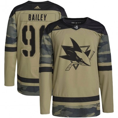 Youth Authentic San Jose Sharks Justin Bailey Adidas Military Appreciation Practice Jersey - Camo