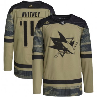 Youth Authentic San Jose Sharks Ray Whitney Adidas Military Appreciation Practice Jersey - Camo