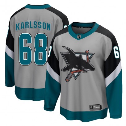 Men's Breakaway San Jose Sharks Melker Karlsson Fanatics Branded 2020/21 Special Edition Jersey - Gray