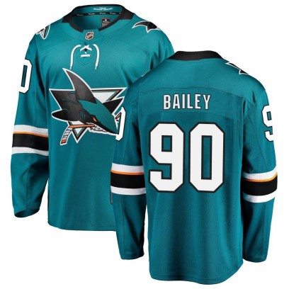 Youth Breakaway San Jose Sharks Justin Bailey Fanatics Branded Home Jersey - Teal