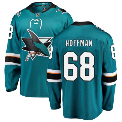 Youth Breakaway San Jose Sharks Mike Hoffman Fanatics Branded Home Jersey - Teal