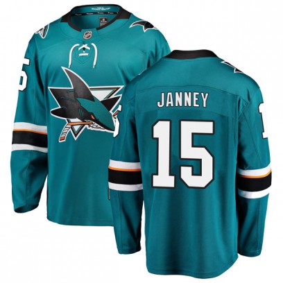 Youth Breakaway San Jose Sharks Craig Janney Fanatics Branded Home Jersey - Teal